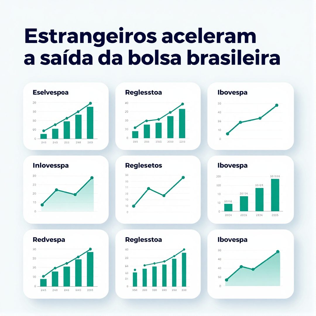 Infográfico - Estrangeiros aceleram a saída da bolsa brasileira; Ibovespa cai e mercado aposta em pequena recessão para 2027