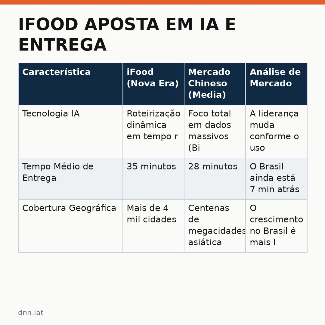 Infográfico - iFood aposta em IA e entrega expressa para enfrentar concorrentes asiáticos