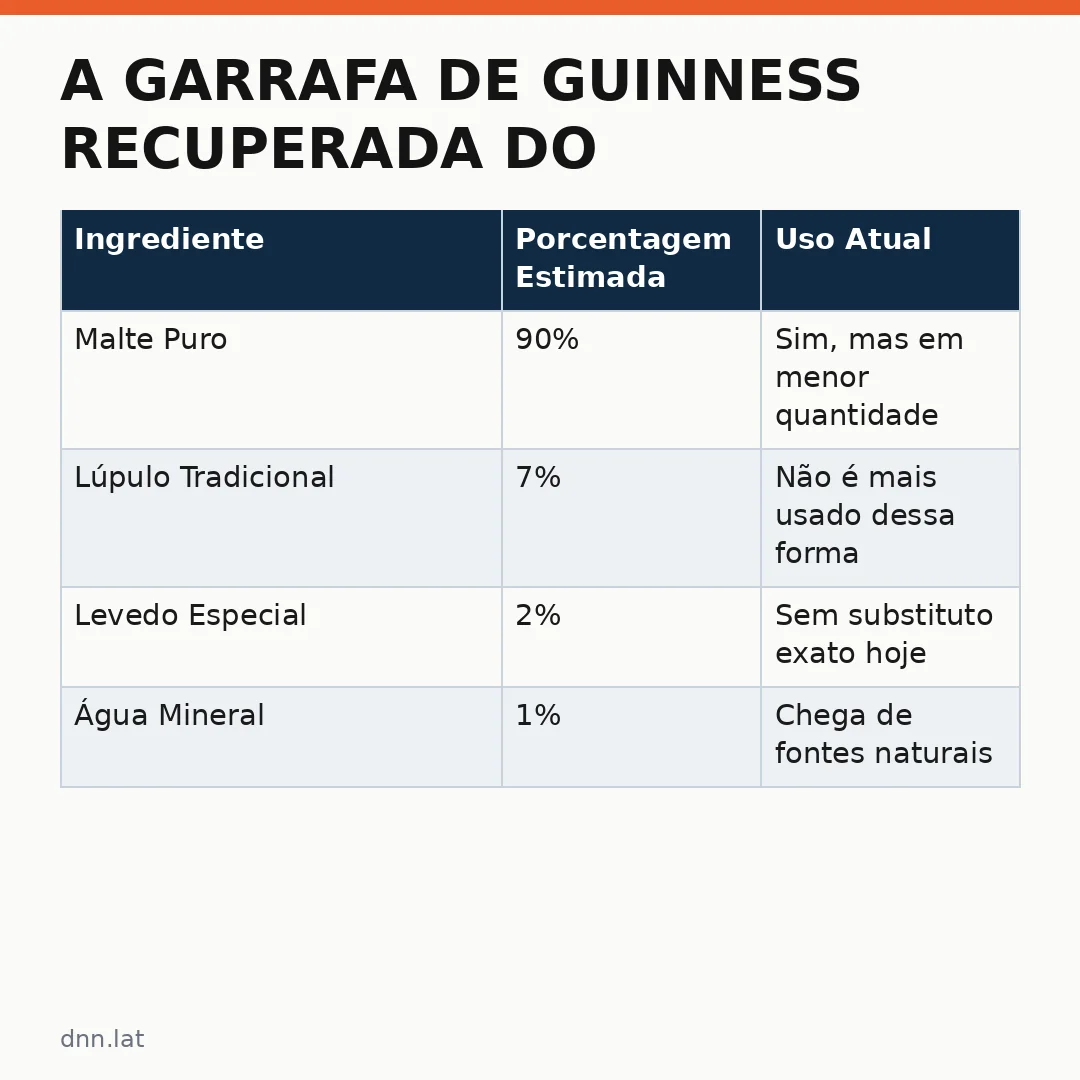 Infográfico - A Garrafa de Guinness Recuperada do Naufrágio Reacende o Mistério da Receita Perdida