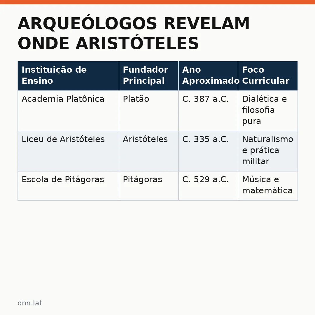 Infográfico - Arqueólogos revelam onde Aristóteles formou Alexandre, o Grande