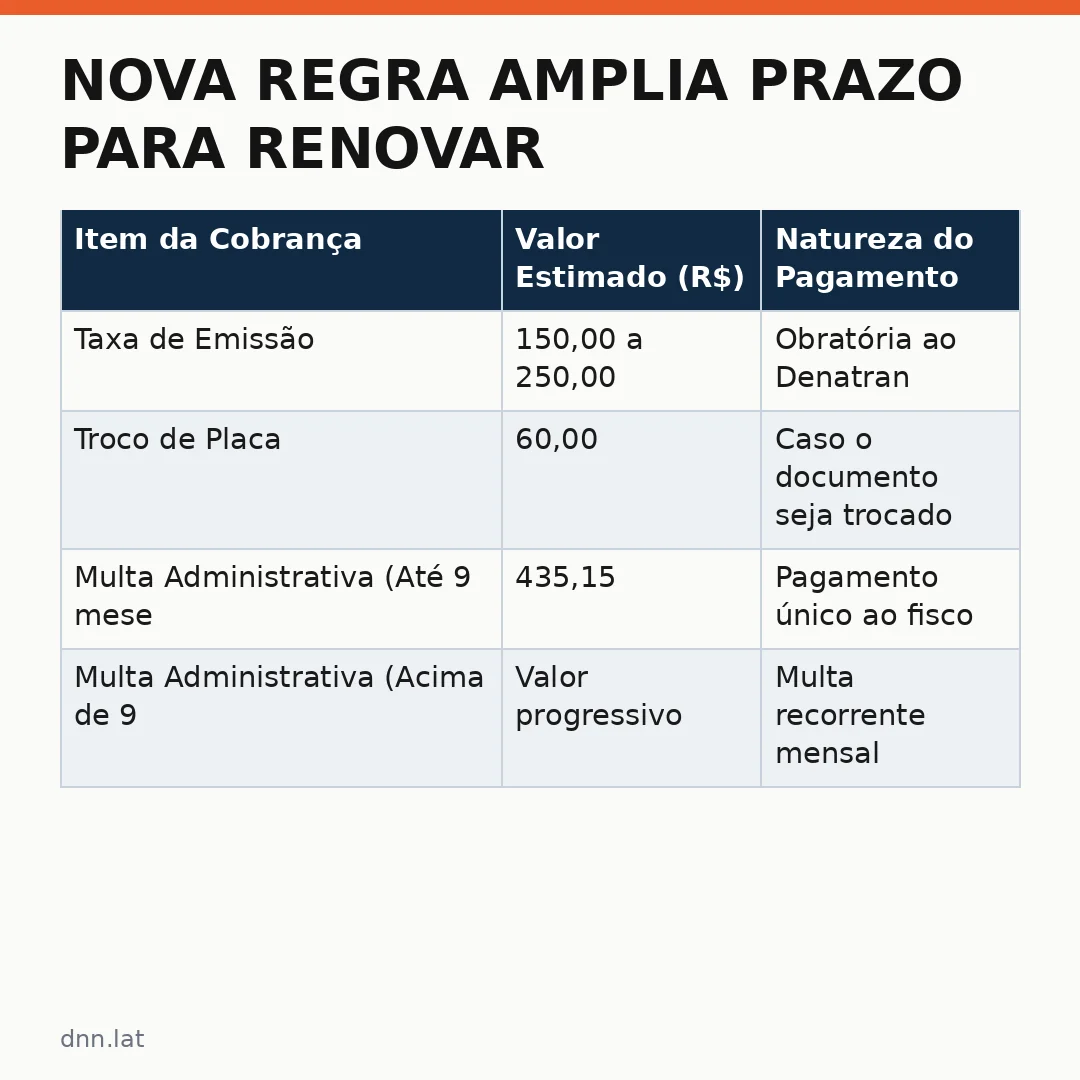 Infográfico - Nova regra amplia prazo para renovar CNH vencida sem multa