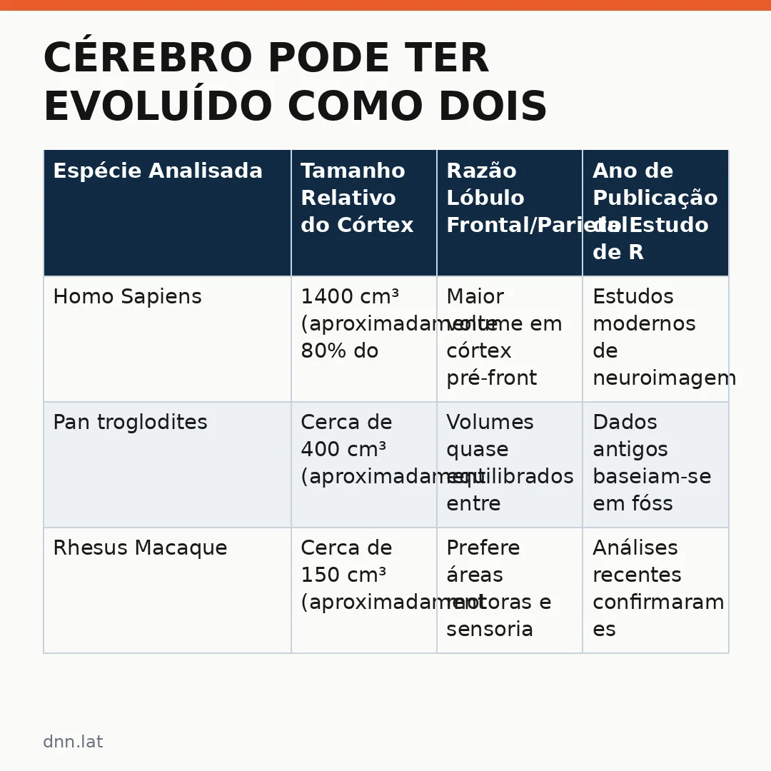 Infográfico - Cérebro pode ter evoluído como dois órgãos distintos: nova descoberta científica