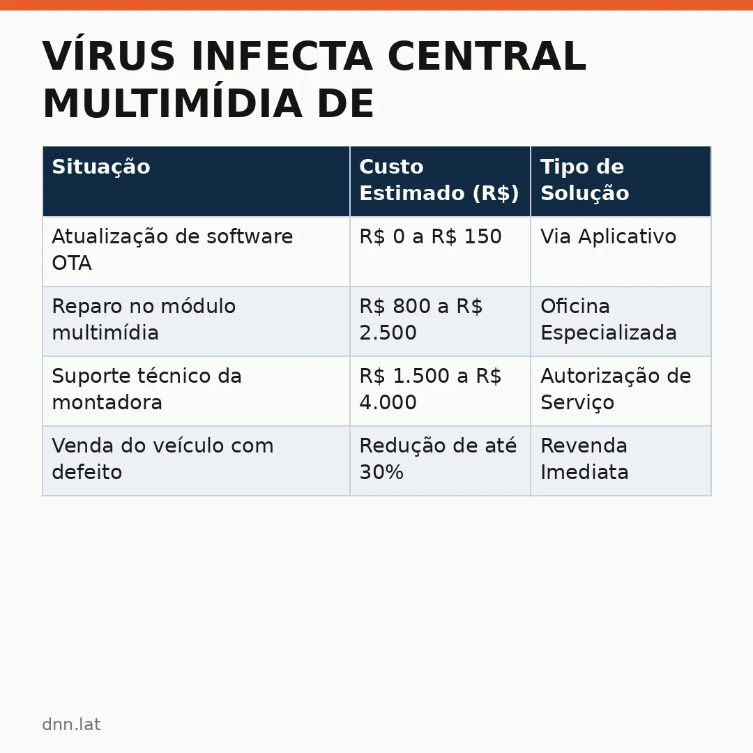 Infográfico - Vírus infecta central multimídia de carros sem que o motorista perceba: tudo sobre o malware no veículo
