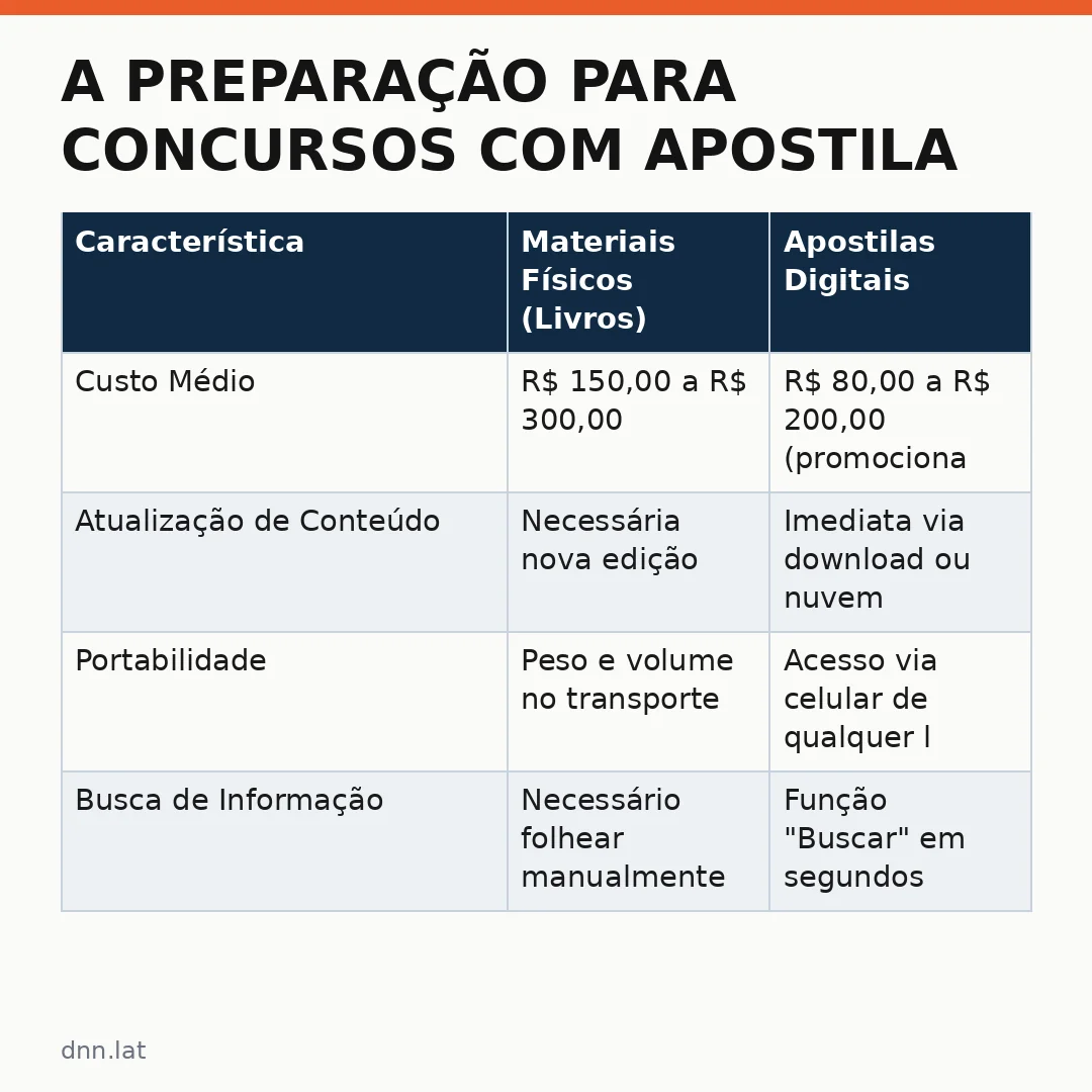 Infográfico - A Preparação para Concursos com Apostila Digital no Concurso da SETEC Campinas