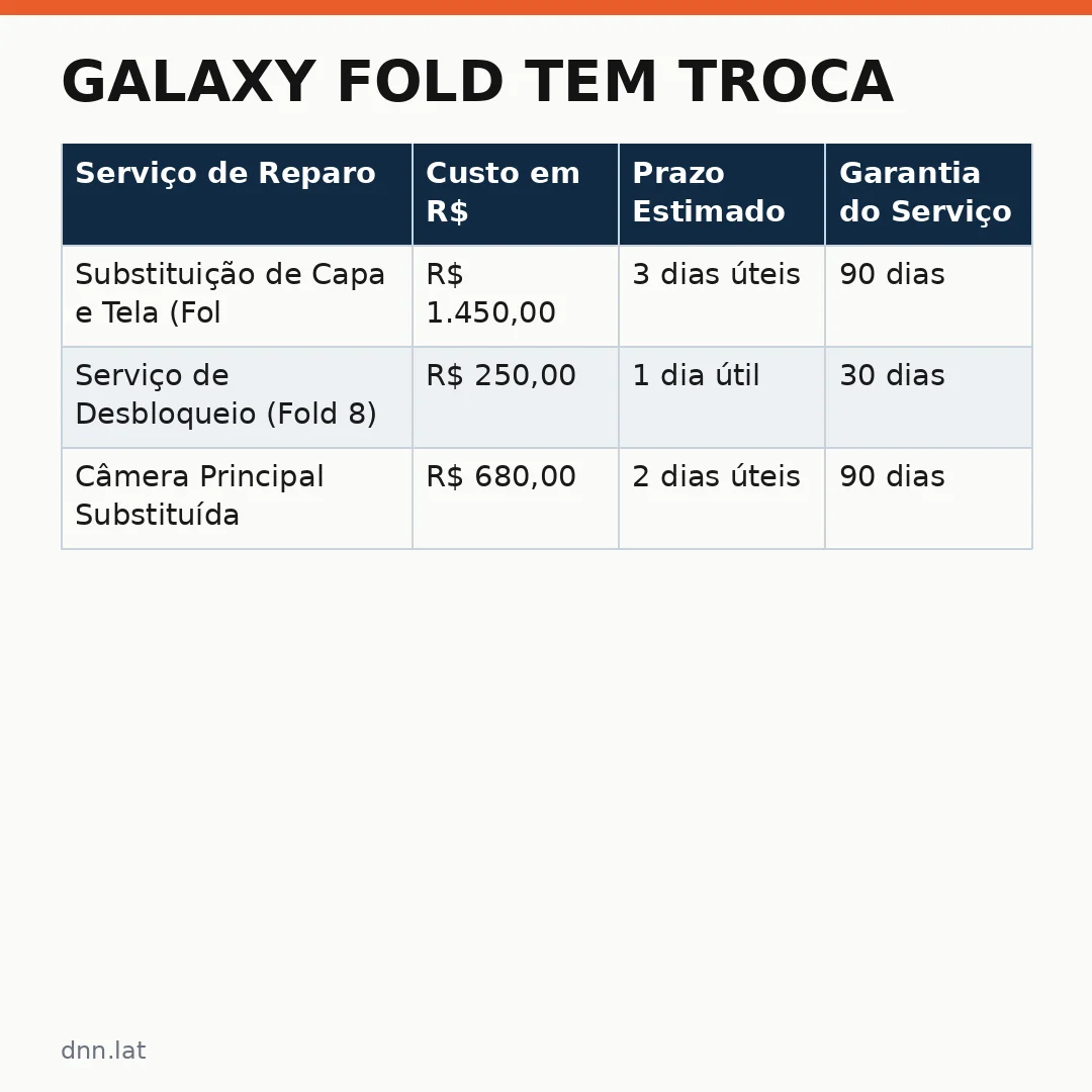 Infográfico - Galaxy Fold tem troca: Análise Comparativa dos Custos de Reparo entre Samsung e Apple