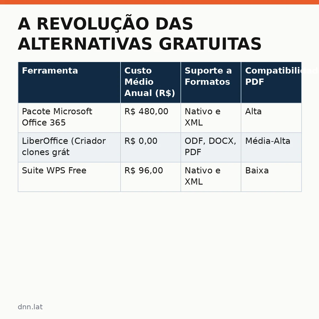 Infográfico - A Revolução das Alternativas Gratuitas: O Caso do Criador clones grátis Adobe