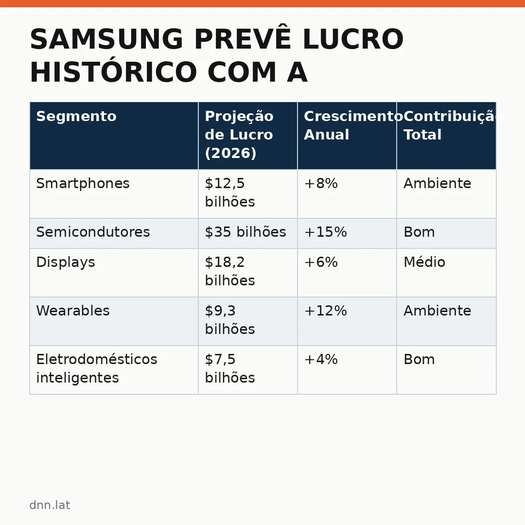 Infográfico - Samsung prevê lucro histórico com a aposta na inteligência artificial