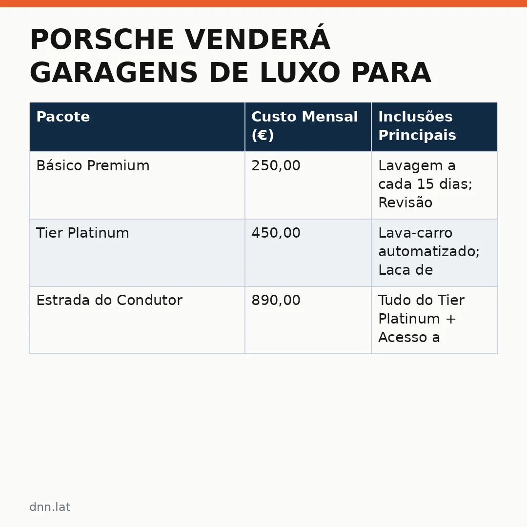 Infográfico - Porsche venderá garagens de luxo para convidados com spa e restaurantes: detalhe exclusivo do modelo que surpreende o me