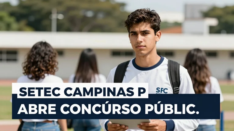 SETEC Campinas SP abre concurso público com salários de até R$ 10.428,05