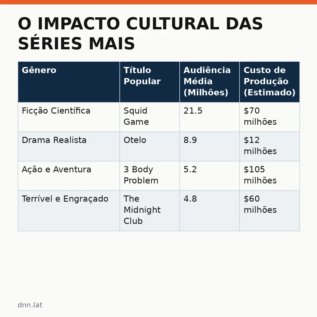 Infográfico - O impacto cultural das séries mais vistas na plataforma