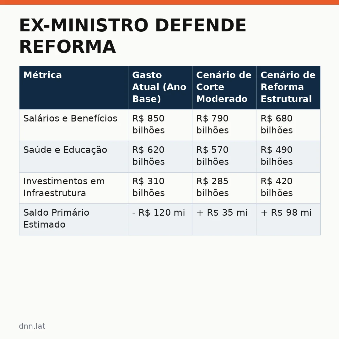 Infográfico - Ex-ministro defende reforma: como a nova proposta pode estabilizar as contas públicas