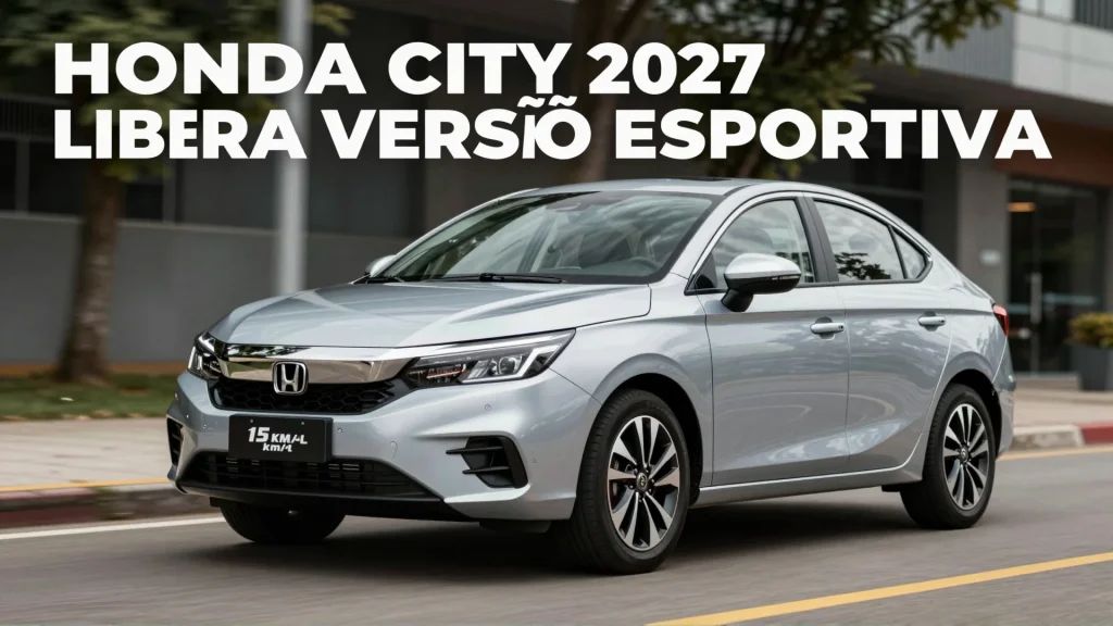 Honda City 2027 libera versão esportiva que alcança 15 km/l sem depender de híbrido