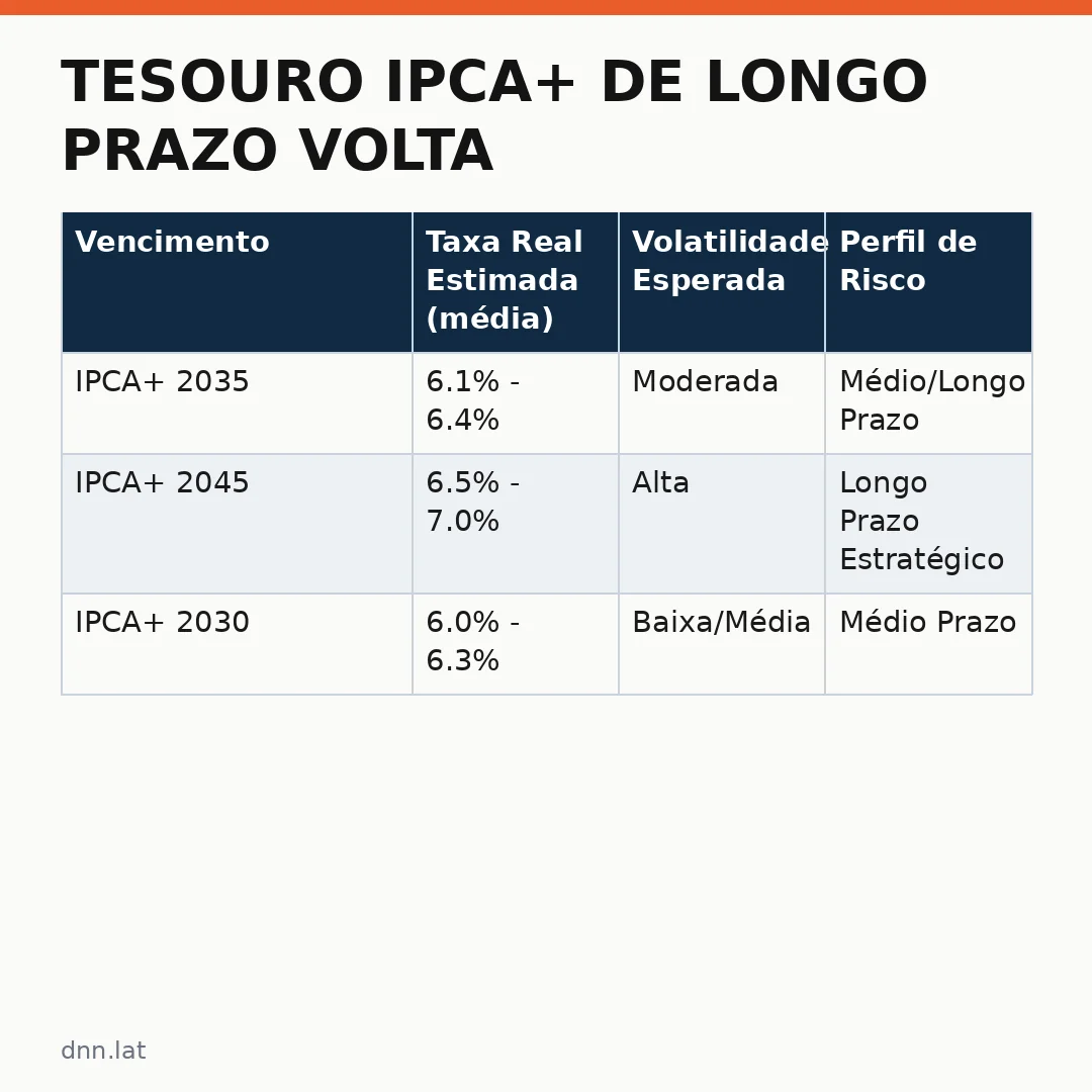 Infográfico - Tesouro IPCA+ de longo prazo volta a subir e sinaliza novos cenários para investidores