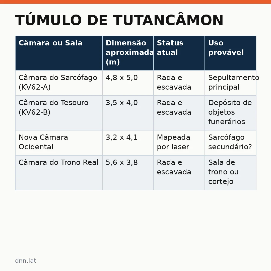Infográfico - Túmulo de Tutancâmon: novas câmaras revelam mistério da rainha perdida